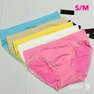 S/M - NWT 5 pcs Soft Solid Seamless Panties